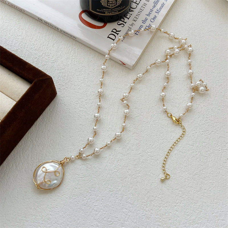 Handmade Natural Baroque Pearl Necklace For Women
