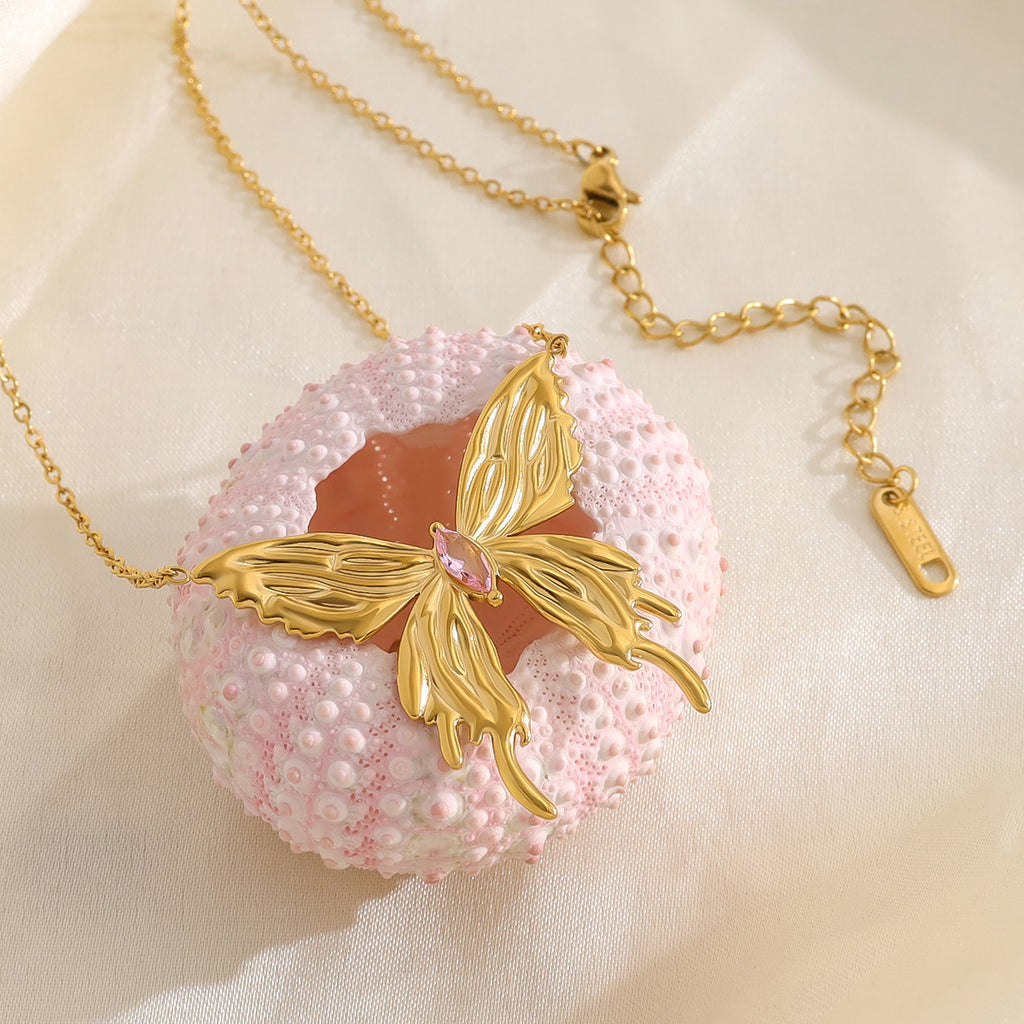 Fashionable Minimalist Versatile 3D Butterfly Necklace