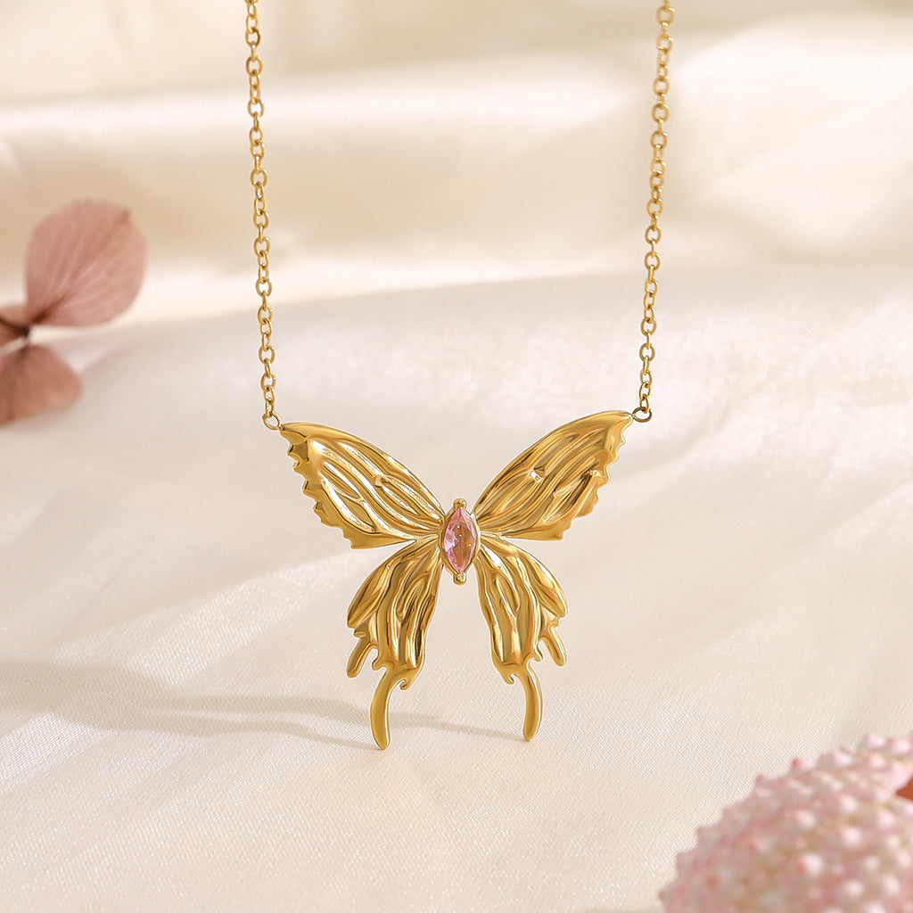 Fashionable Minimalist Versatile 3D Butterfly Necklace