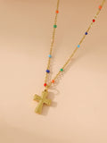 Simple Cross Necklace Womens Jewelry